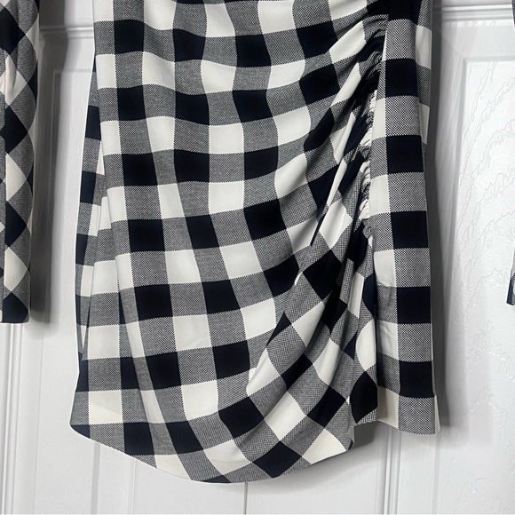 Norma Kamali black and white checked crossover top Size XS - Picture 7 of 14
